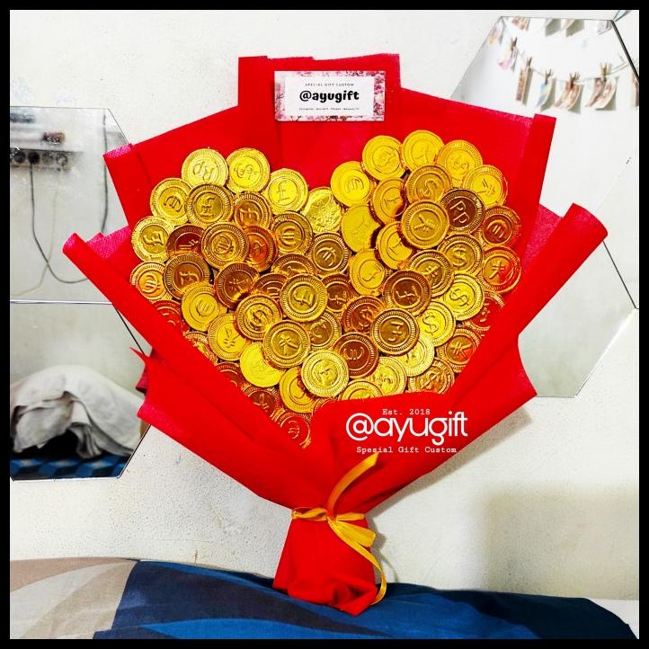 

Bouquet Coklat | Buket Coklat Koin | Buket Wisuda | Buket Permen