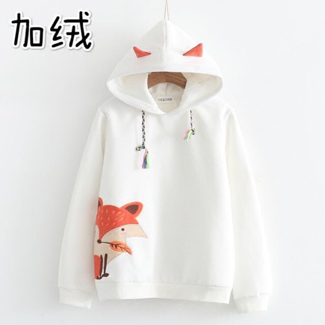 Jaket Serigala Fox Sweater Embroidery