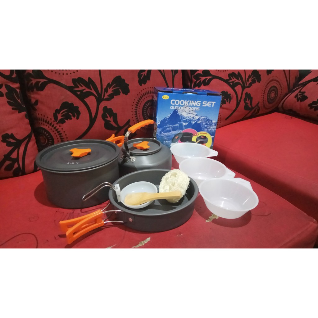 Cooking Set Camping Outdoor DS 308 Alat Masak