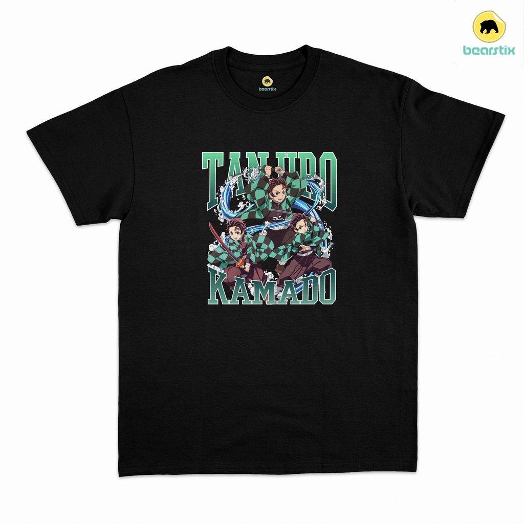 SHINZO - Tshirt Vintage Bootleg - Kaos Tanjiro Kamado - Baju Anime Streetwear - Kaos Demon Slayer