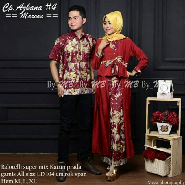 Baju batik couple merak
