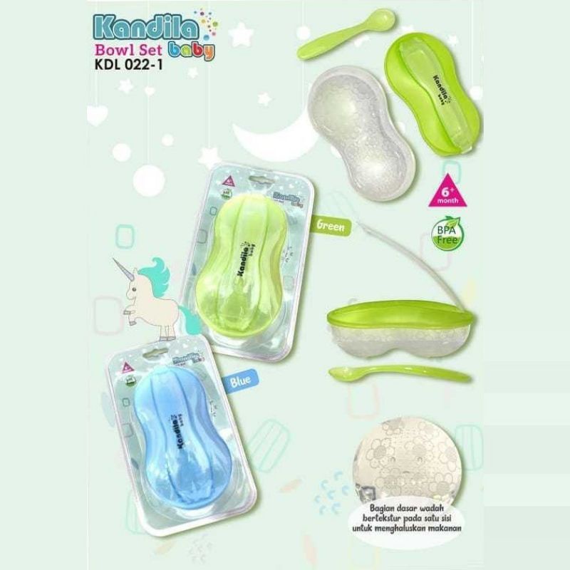 KANDILA BOWL SPOON SET KDL022-1 Kotak Makan Bayi + Sendok Mangkok Bayi MPASI Bayi Bekal Kotak Makan Traveling