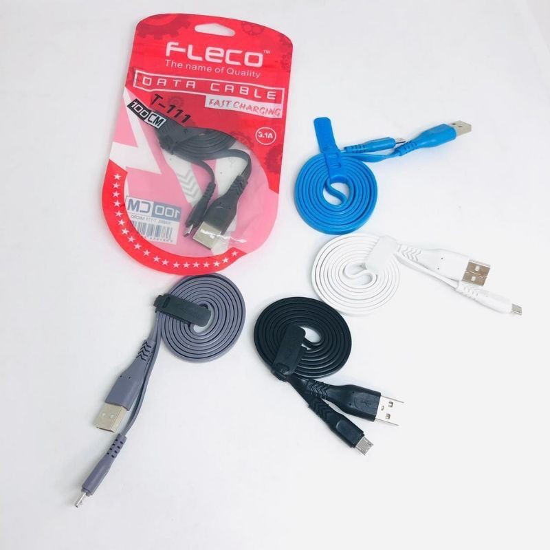 Kabel Data FLECO USB Micro Kabel Casan Kabel Charger FLECO V8 BB Android Micro Fast Charging T-111