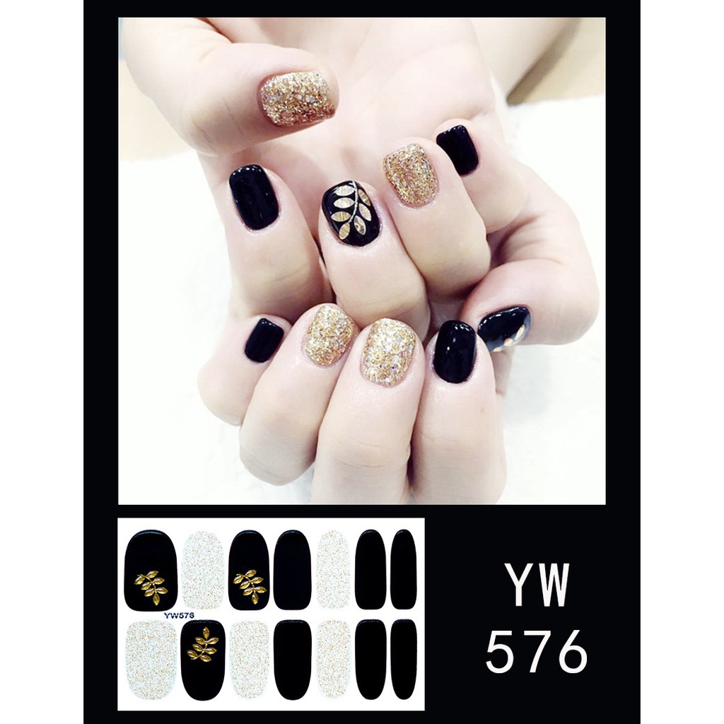 Stiker kuku Nail art Waterproof sticker Part 5 stiker (14 pcs) sticker Kuku nail art