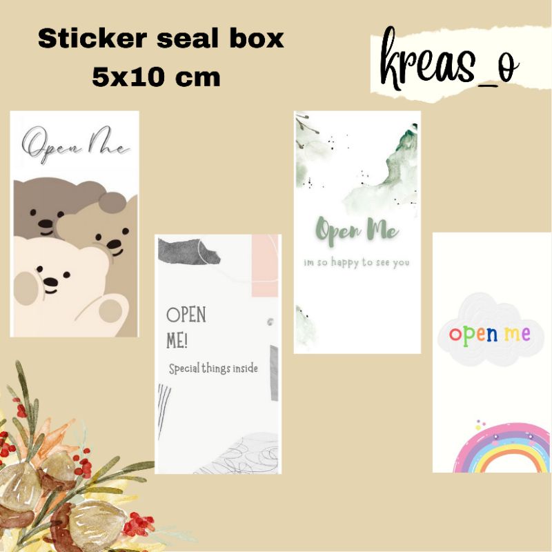 

STICKER SEAL BOX/STICKER OPEN ME/STICKER SEGEL BOX/SEAL BOX IDUL FITRI