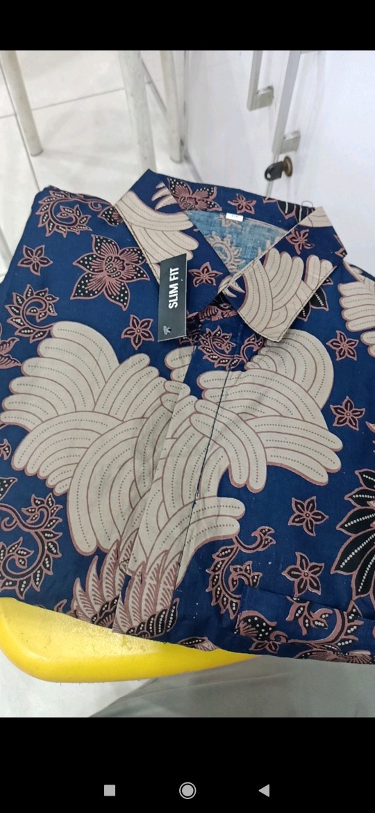 Bisa Cod) Hem Kemeja Batik Pria Slim Fit Modern Mewah Kualitas