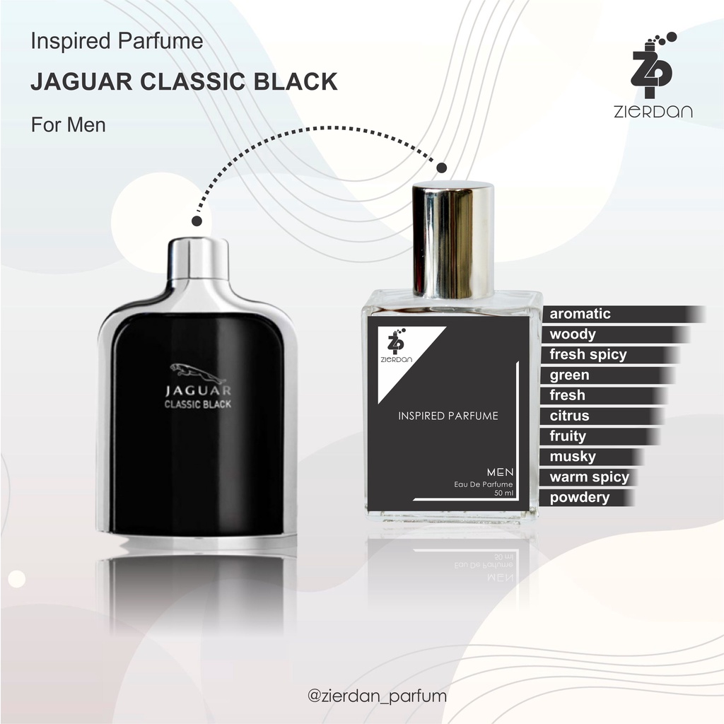 Zierdan Inspired Parfum Jaguar Classic Black Parfume Farfum Minyak Wangi Tahan Lama Pria Cowok