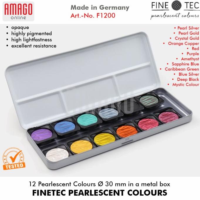 

FINETEC - Pearlescent Colours 12 pcs/set in metal box - 30mm - F1200 ---READY---