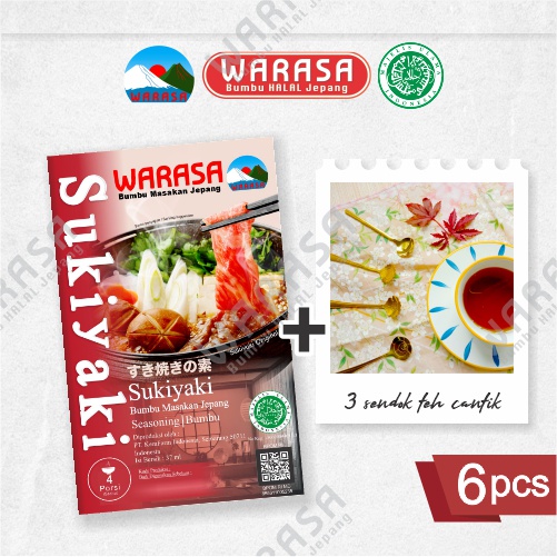 

WARASA Sukiyaki 6pcs | Free 3 Sendok Teh