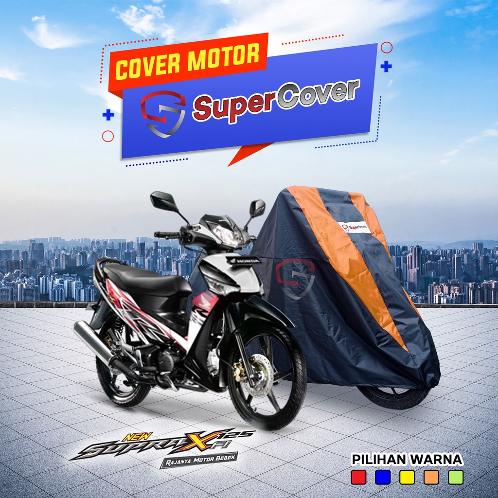Sarung motor Supra X Selimut motor Supra X Penutup motor Supra X Cover motor Supra X INDOOR