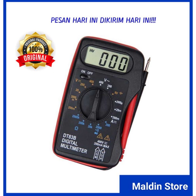 Multimeter Mini DT83B Alat Ukur Listrik Ada Buzzernya