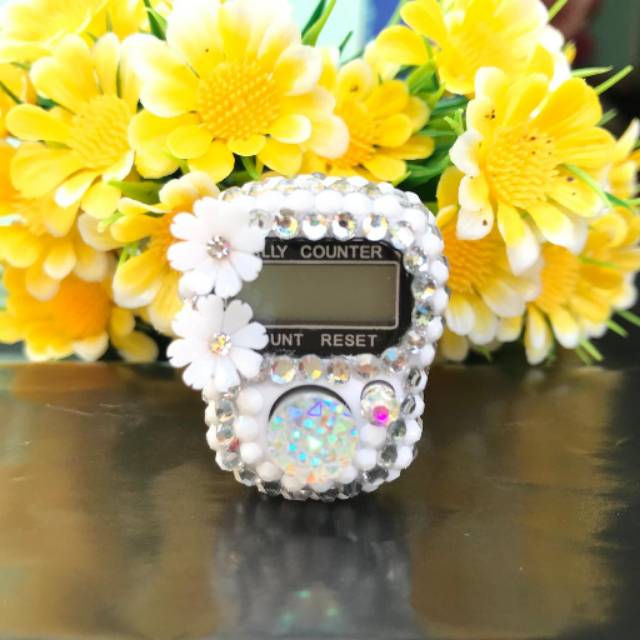 CANDY CLEAR SLIDE ZENIA tasbih digital Swarovski Tasdig lucu Alat bantu dzikir Tasbeh bling bling