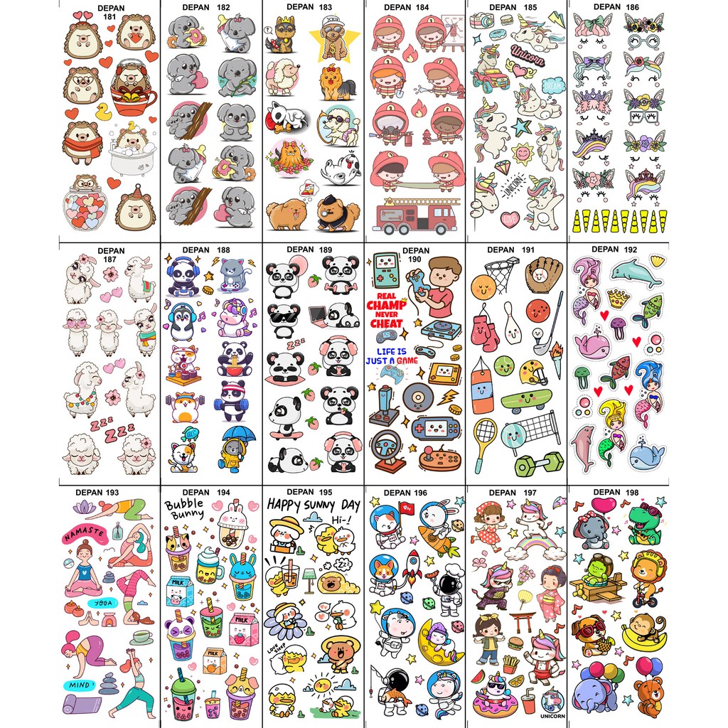 

Edible Stamp / Sticker Makanan 181 - 198