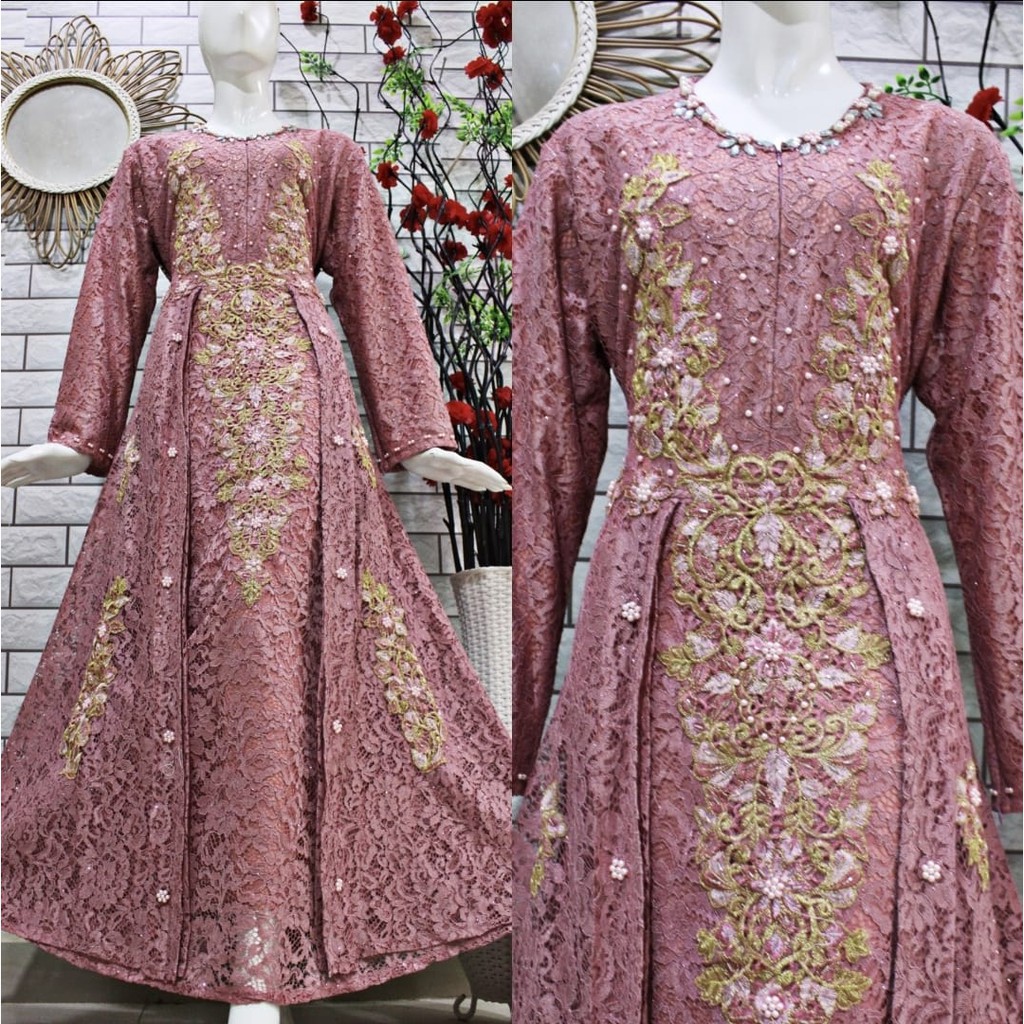 AM_FASHION>> GAMIS KAYLA BORDIR GAMIS BORKAT GAMIS PESTA DRESS PESTA BROKAT PAYET TERBARU-11