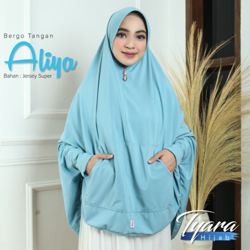 TYARA Hijab tangan jumbo aliya/Jilbab Lengan panjang /bergo tangan saku