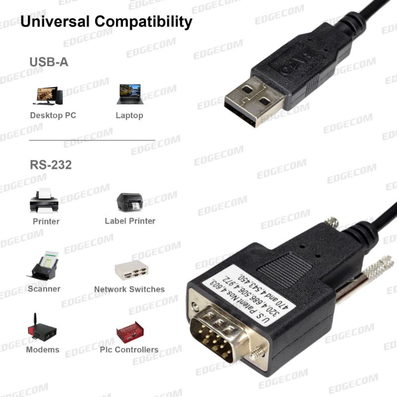 BAFO USB to RS232 Serial DB9 Pin Male 1 Meter BF-812