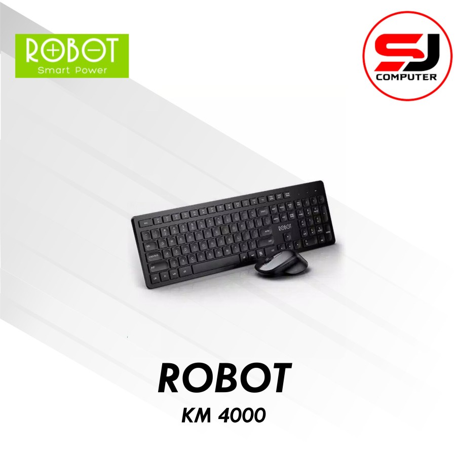 Keyboard Mouse Combo Robot KM4000 Wireless Keyboard &amp; Mouse Silent Key