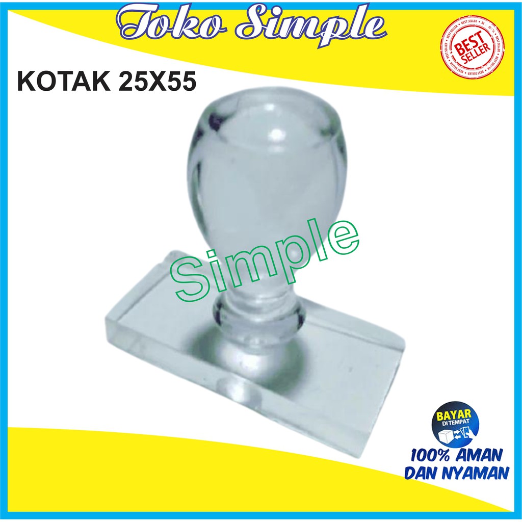 

GAGANG STEMPEL KRISTAL KOTAK UKURAN 25X55