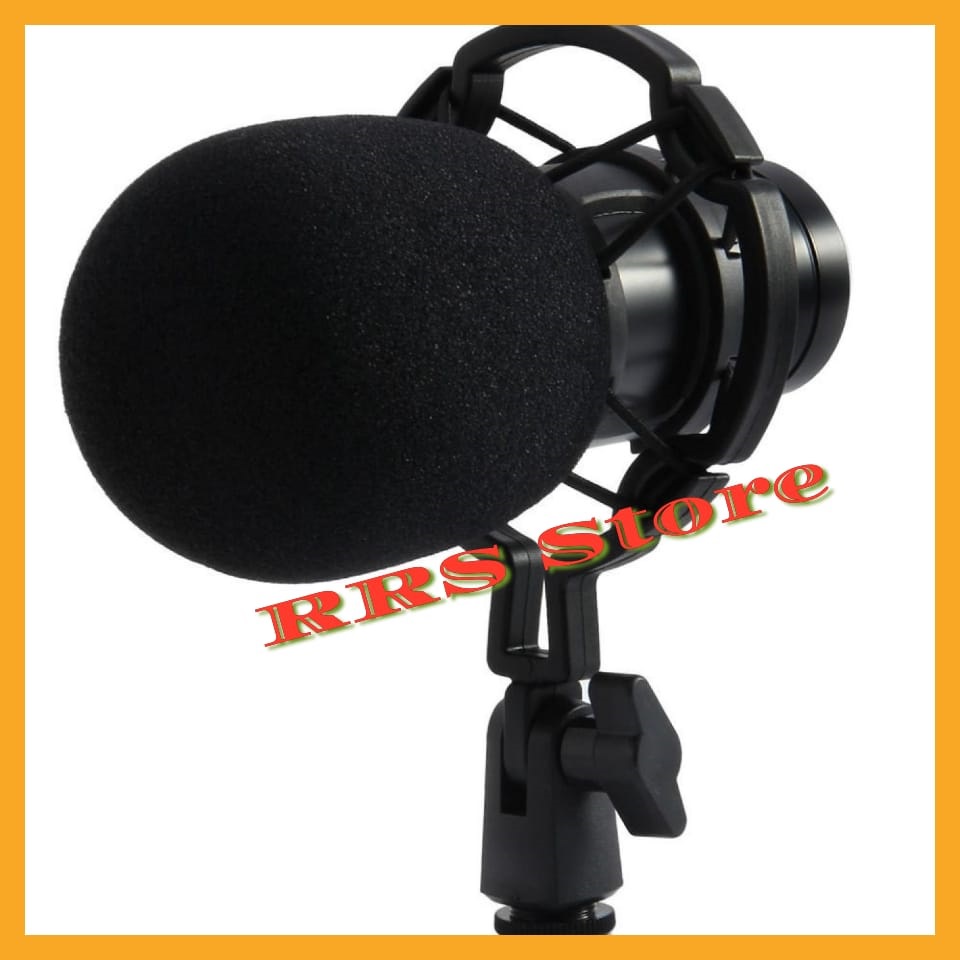 TaffSTUDIO Mikrofon Kondenser Studio mic KAROKE BM-800 Mik KABEL SUARA SUPER JERNIH