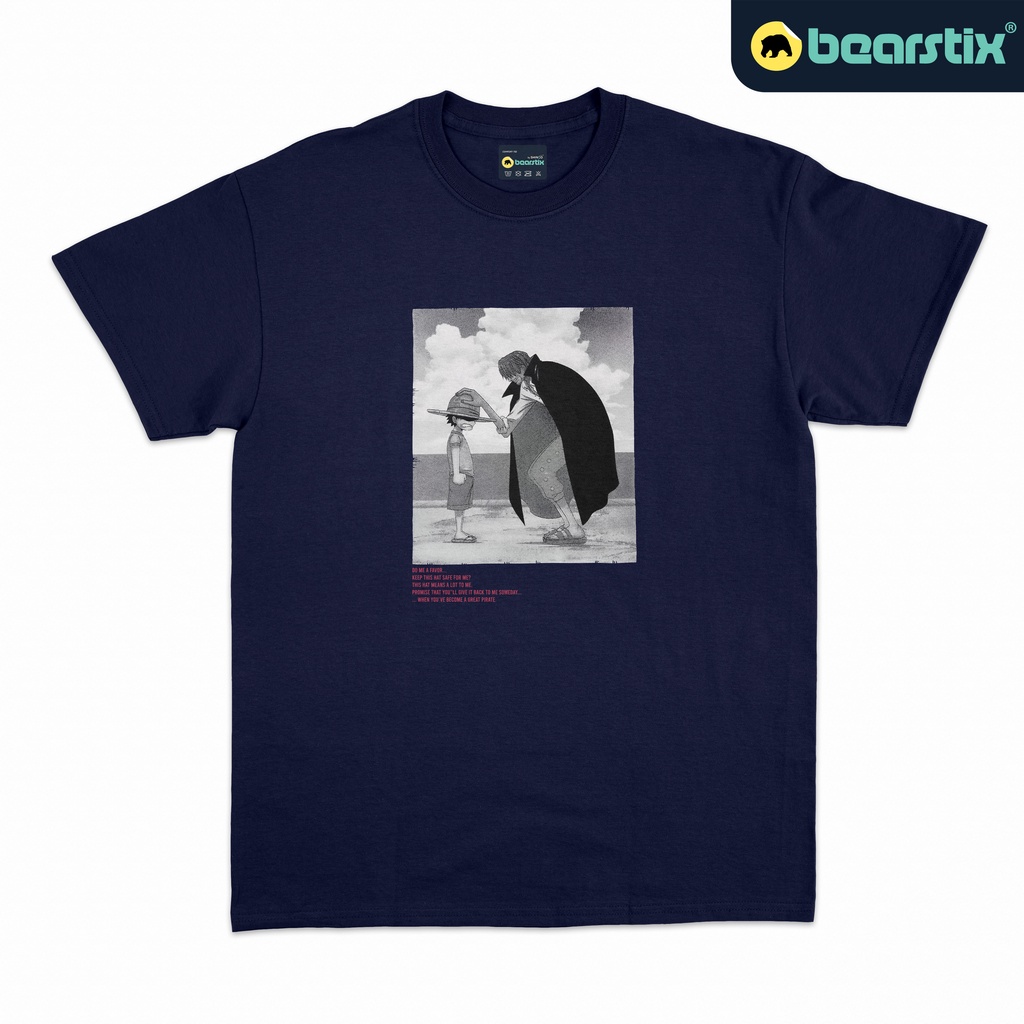 BEARSTIX - Tshirt Shanks - Kaos One Piece Film Red - Baju Monkey D Luffy - Tshirt UT - Kaos One Piec