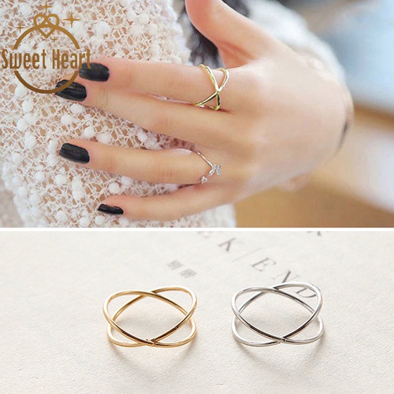 Cincin Bahan Stainless Steel Gaya Bohemian Vintage Untuk Wanita