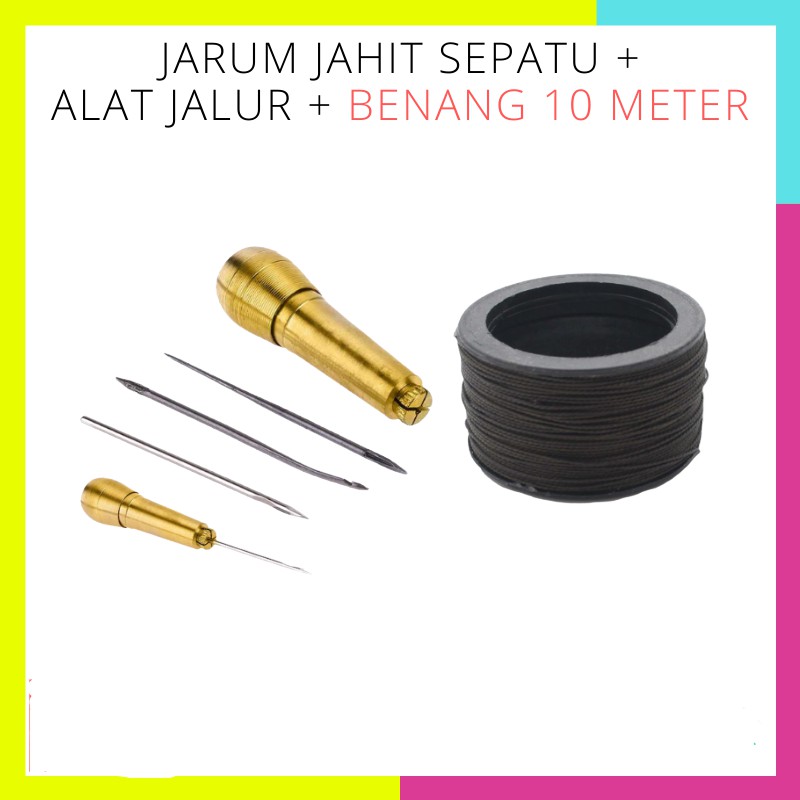 JARUM JAHIT SEPATU + BENANG SOL PENJAHIT SEPATU