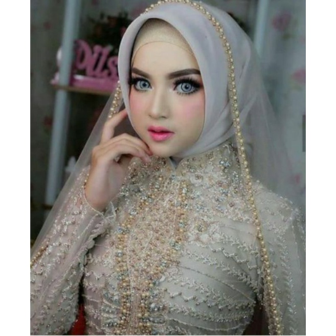 Slayer Veil Hijab Pengantin / Slayer Veil Mutiara