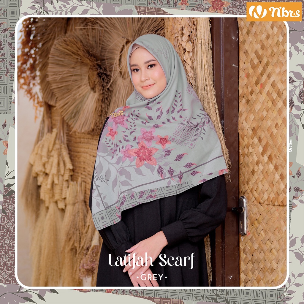 Hijab Segiempat Latifah Scarf Bahan Voal Nibras Hijab Murah Fashion Style