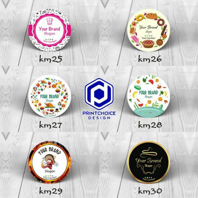 Stiker label free desain produk makanan ukuran A3