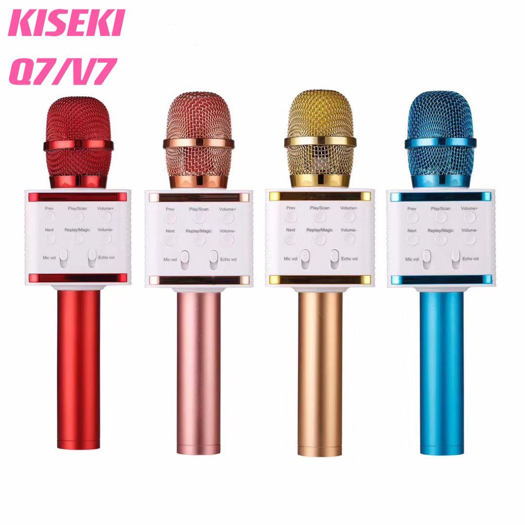 Mic / Microphone Speaker Bluetooth Karaoke Wireless Kiseki Q7 V7