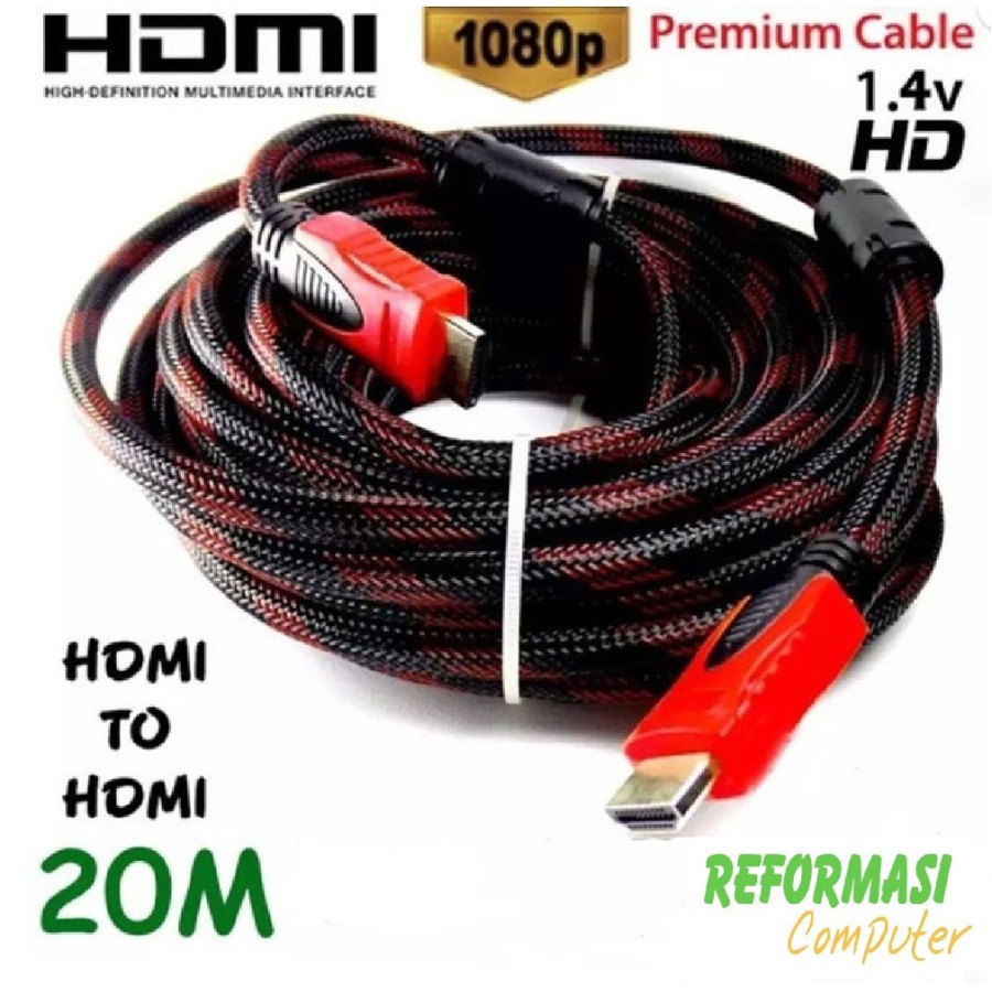 KABEL HDMI TO HDMI 20 METER KUALITAS BAGUS