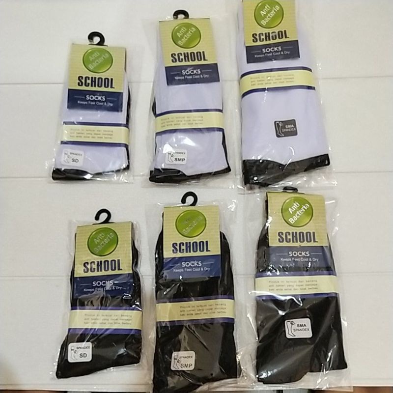 KAOS KAKI SEKOLAH HITAM PUTIH SD SMP SMA Kaos kaki Murah