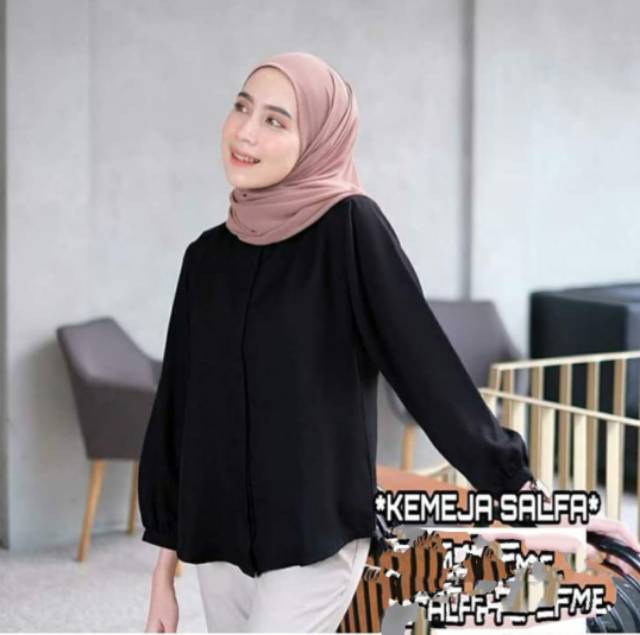 SALFA BLOUSE KEMEJA CASUAL KANTOR / Atasan Remaja / Jumbo