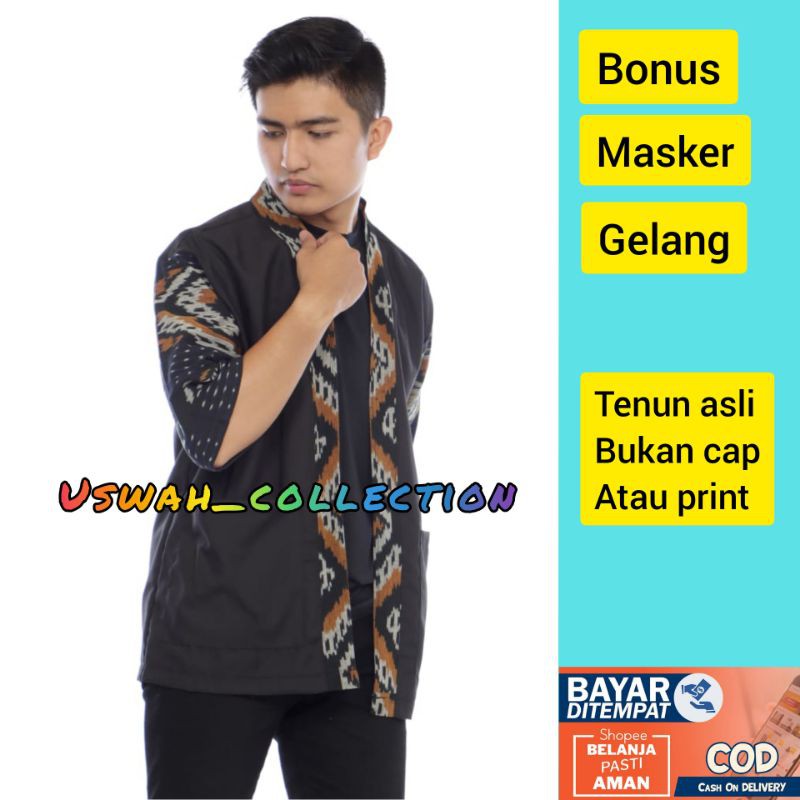 kimono etnik kimono tenun kimono tenun pria baju tenun fashion pria masa kini uswah_collection