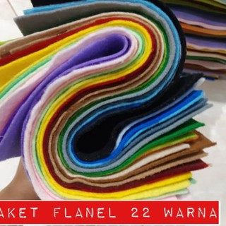  Harga  Murah PAKET KAIN  FLANEL 22 WARNA HIDROPONIK 