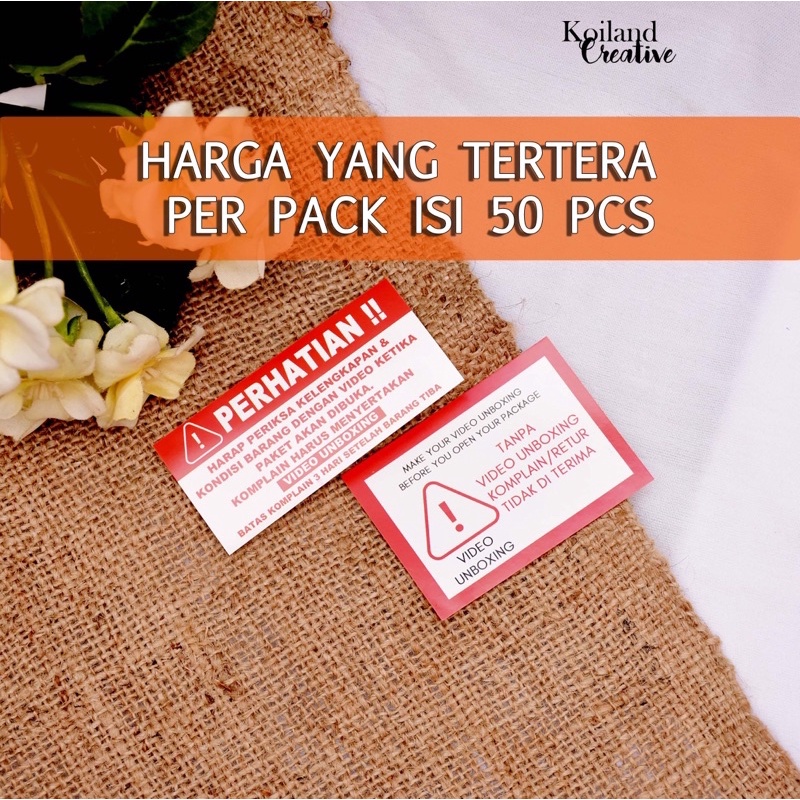

Stiker Unboxing