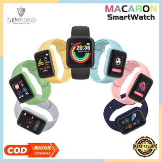 Binbond SmartWatch Y68 MACARON Sport Tahan Air Bluetooth Smart Watch Pelacak Kebugaran Gelang Pedometer Heart Rate