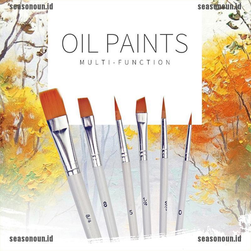 Jual 【Sea】6Pcs Art Painting Brushes Set Acrylic Oil Watercolor Artist Paint Brush Set Indonesia|Shopee Indonesia