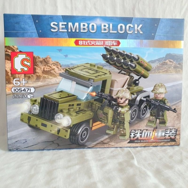 Lego Block Truck Militer Anti Rudal