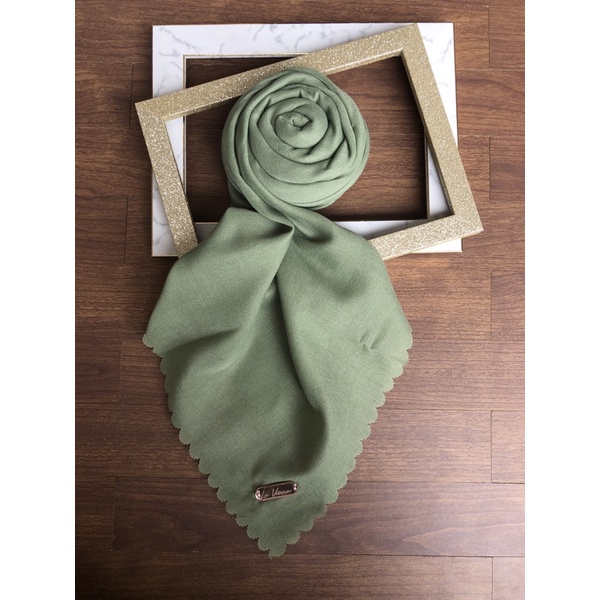 Part 1 Voal Arabian Jilbab Polos Sahara Hijab Segiempat-Avocado