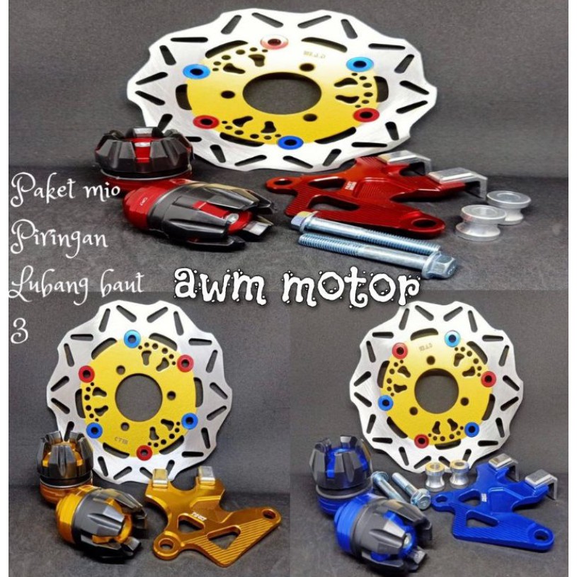 [PAKET HEMAT]Piringan/Disc Depan + Kaliper Yamaha+Jalu AsMio J,Fino 125,Soul GT110/125 Inject,Mio M3
