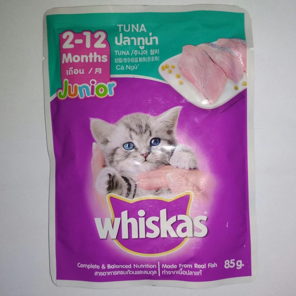 Makanan Whiskas Basah Junior Tuna 80gr