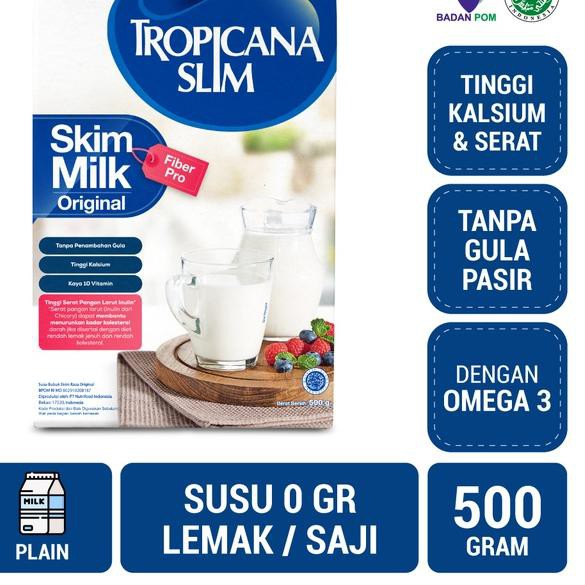 

[KODE 113] Tropicana Slim Susu Skim Fiber Pro Plain 500gr - Bantu Turunkan Kolesterol TERLARIS!!!