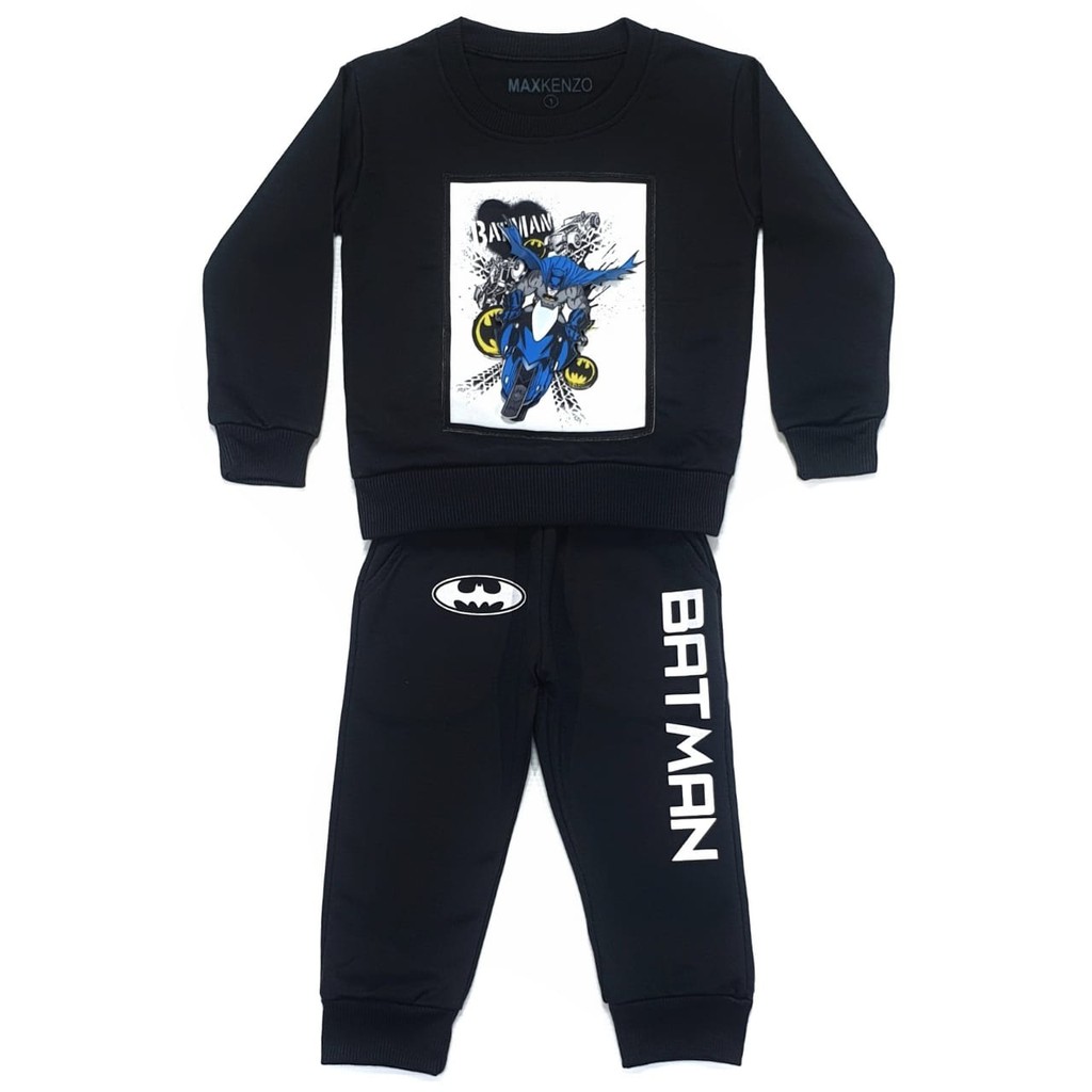  BAJU  LED 3D SWEATER Batman 1 7 Tahun MAXKENZO Setelan 