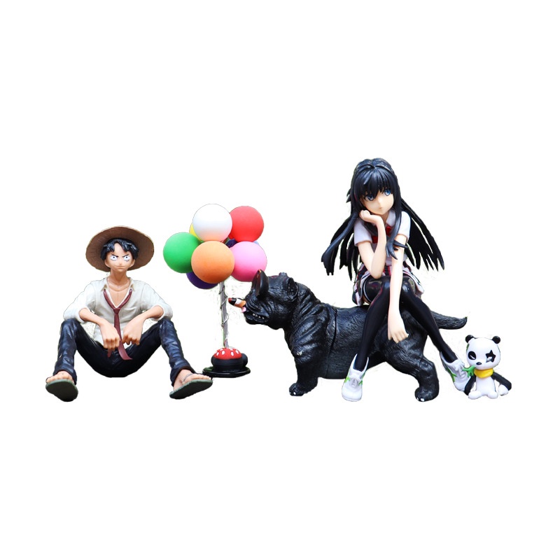 Set Mainan Action Figure Kartun Anime Luffy Yukino Untuk Dekorasi Interior Mobil