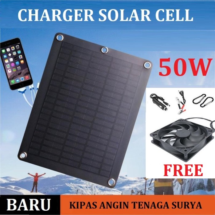 NEW SOLAR PANEL 50W / PAPAN solar multifungsi - SOLAR PANEL tenaga matahari multifungsi- solar cell