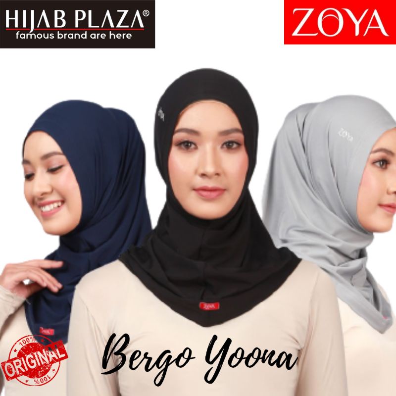 Hijab Sport Jilbab Senam dan Jilbab Renang Zoya Bergo Yoona Non Pet