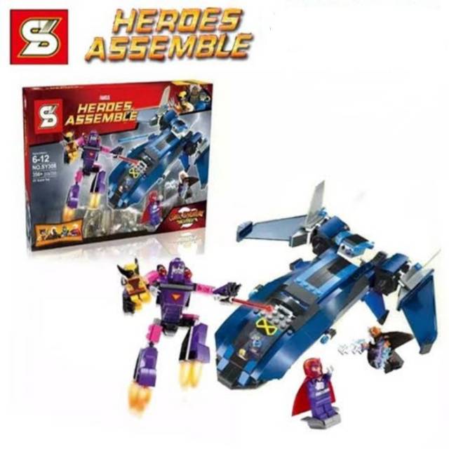 HT - Lego X Man Super Hero Minifigure Brick Pesawat X-Man SY308