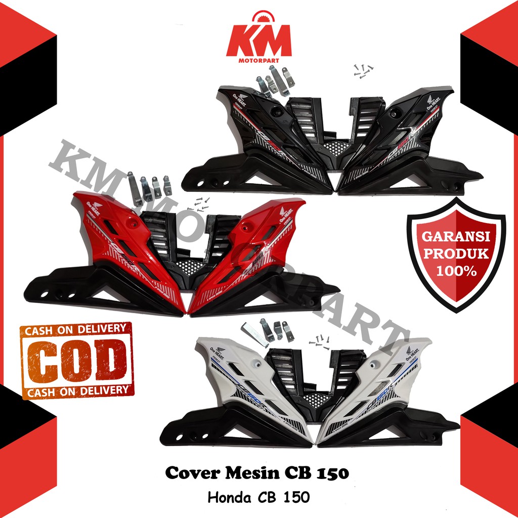 Cover Mesin CB 150r old New Tutup Engine Honda CB Merah Hitam Putih