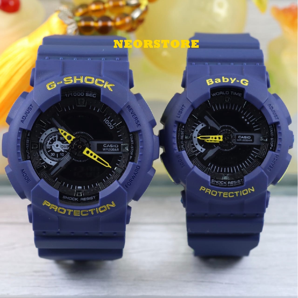 Jam tangan COUPLE Biru G-Shock Casio pasangan wanita